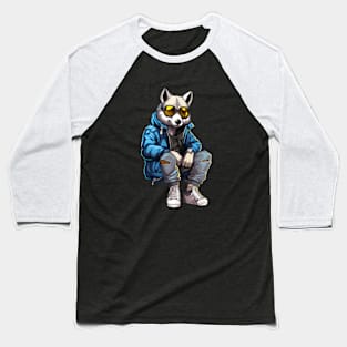 Hip-pop super star husky dog Baseball T-Shirt